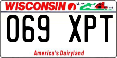 WI license plate 069XPT