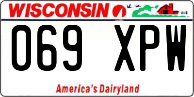 WI license plate 069XPW