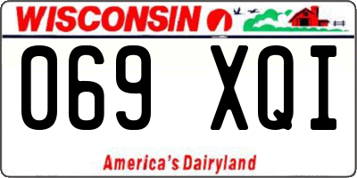 WI license plate 069XQI