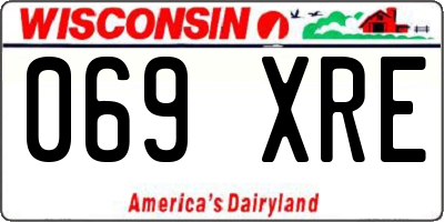 WI license plate 069XRE