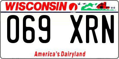 WI license plate 069XRN