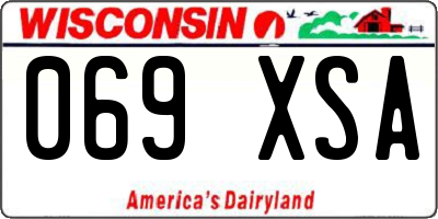 WI license plate 069XSA