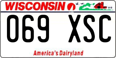 WI license plate 069XSC