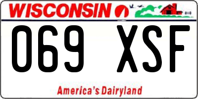 WI license plate 069XSF