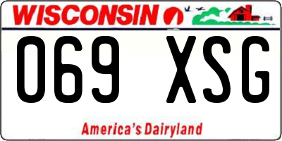 WI license plate 069XSG