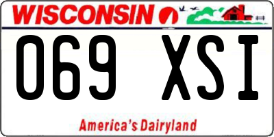 WI license plate 069XSI