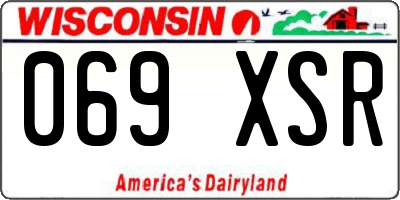 WI license plate 069XSR