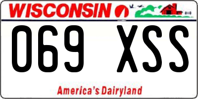 WI license plate 069XSS