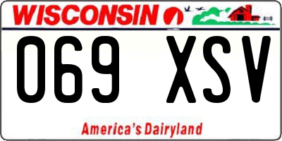 WI license plate 069XSV