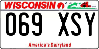WI license plate 069XSY