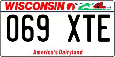 WI license plate 069XTE