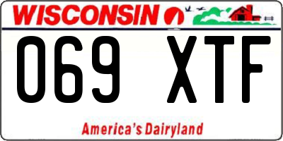 WI license plate 069XTF