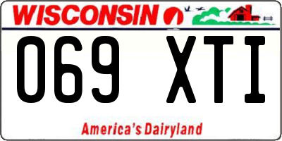 WI license plate 069XTI