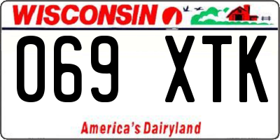 WI license plate 069XTK