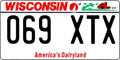 WI license plate 069XTX