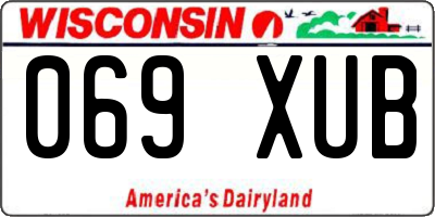 WI license plate 069XUB