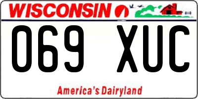 WI license plate 069XUC