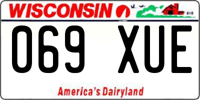 WI license plate 069XUE