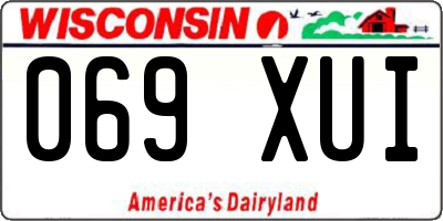 WI license plate 069XUI