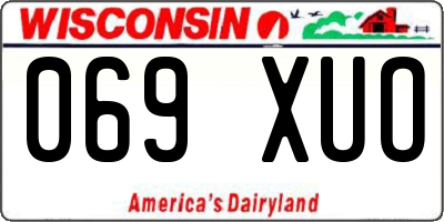 WI license plate 069XUO