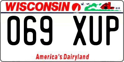WI license plate 069XUP