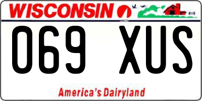 WI license plate 069XUS