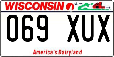 WI license plate 069XUX