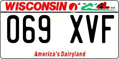 WI license plate 069XVF