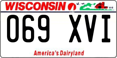 WI license plate 069XVI