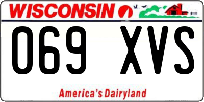 WI license plate 069XVS