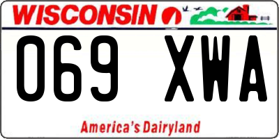 WI license plate 069XWA