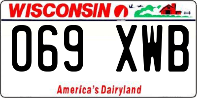 WI license plate 069XWB