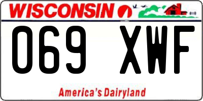 WI license plate 069XWF