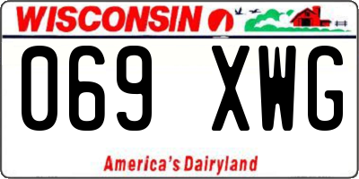 WI license plate 069XWG
