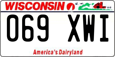 WI license plate 069XWI