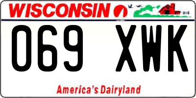 WI license plate 069XWK