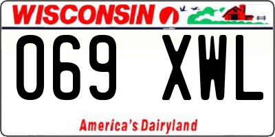 WI license plate 069XWL