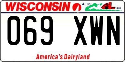 WI license plate 069XWN