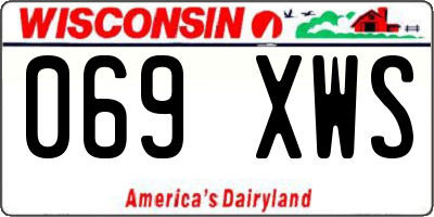 WI license plate 069XWS