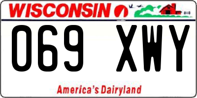 WI license plate 069XWY