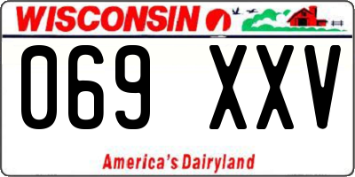 WI license plate 069XXV