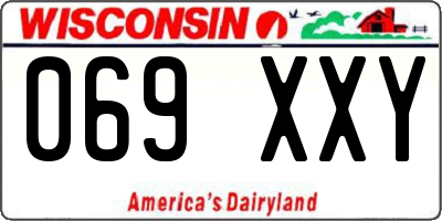 WI license plate 069XXY