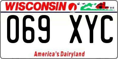 WI license plate 069XYC