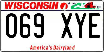 WI license plate 069XYE