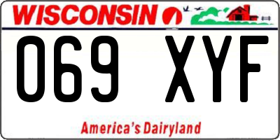 WI license plate 069XYF