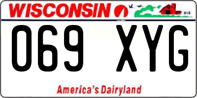 WI license plate 069XYG