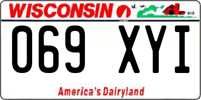 WI license plate 069XYI