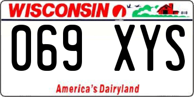 WI license plate 069XYS