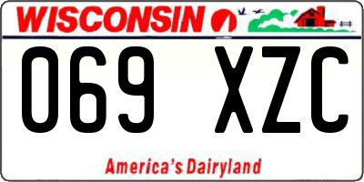 WI license plate 069XZC