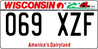 WI license plate 069XZF